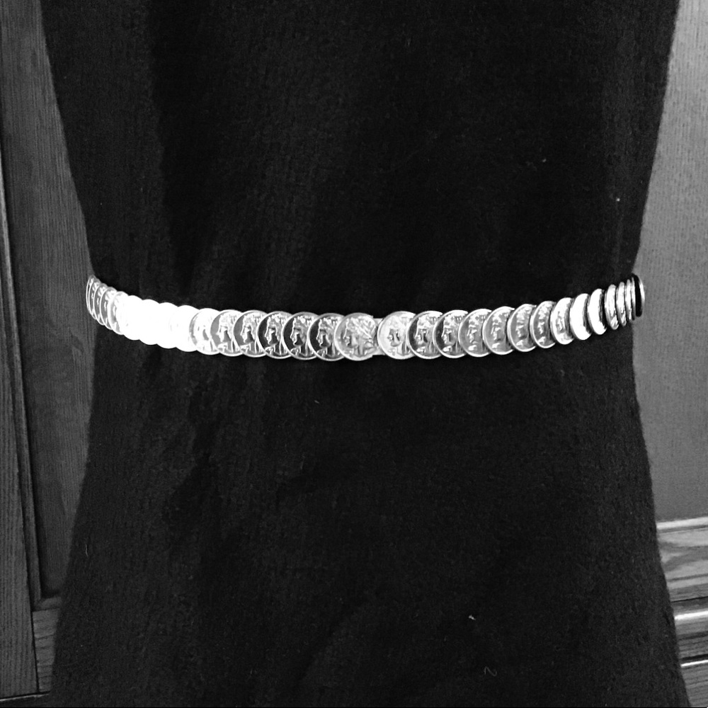 Vtg 80’s stretch “coin” belt